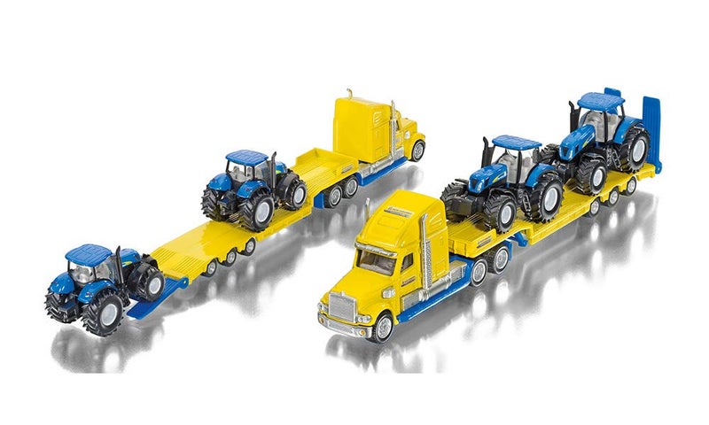 Siku 1805  Lorry with New Holland Tractors  1:87  Metal/Plastic  Yellow/Blue  Multifunctional - Image 4